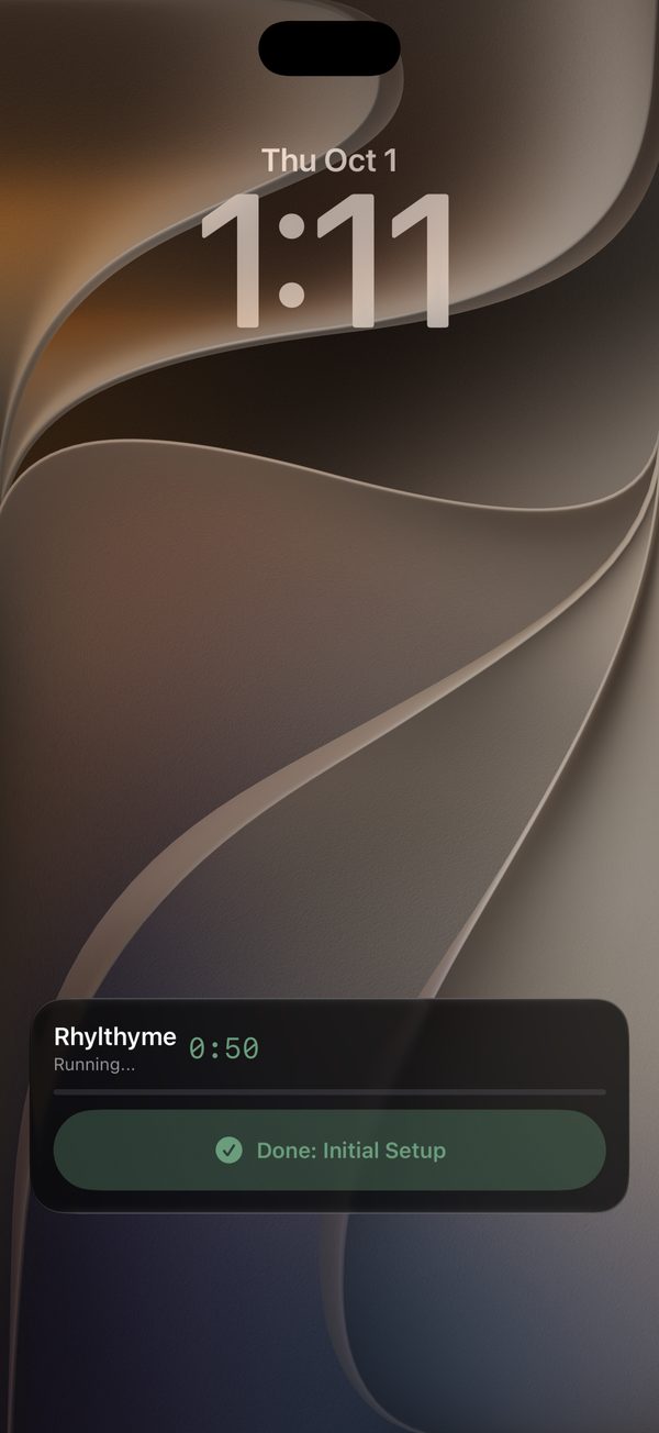 iOS Live Activity on the lock screen