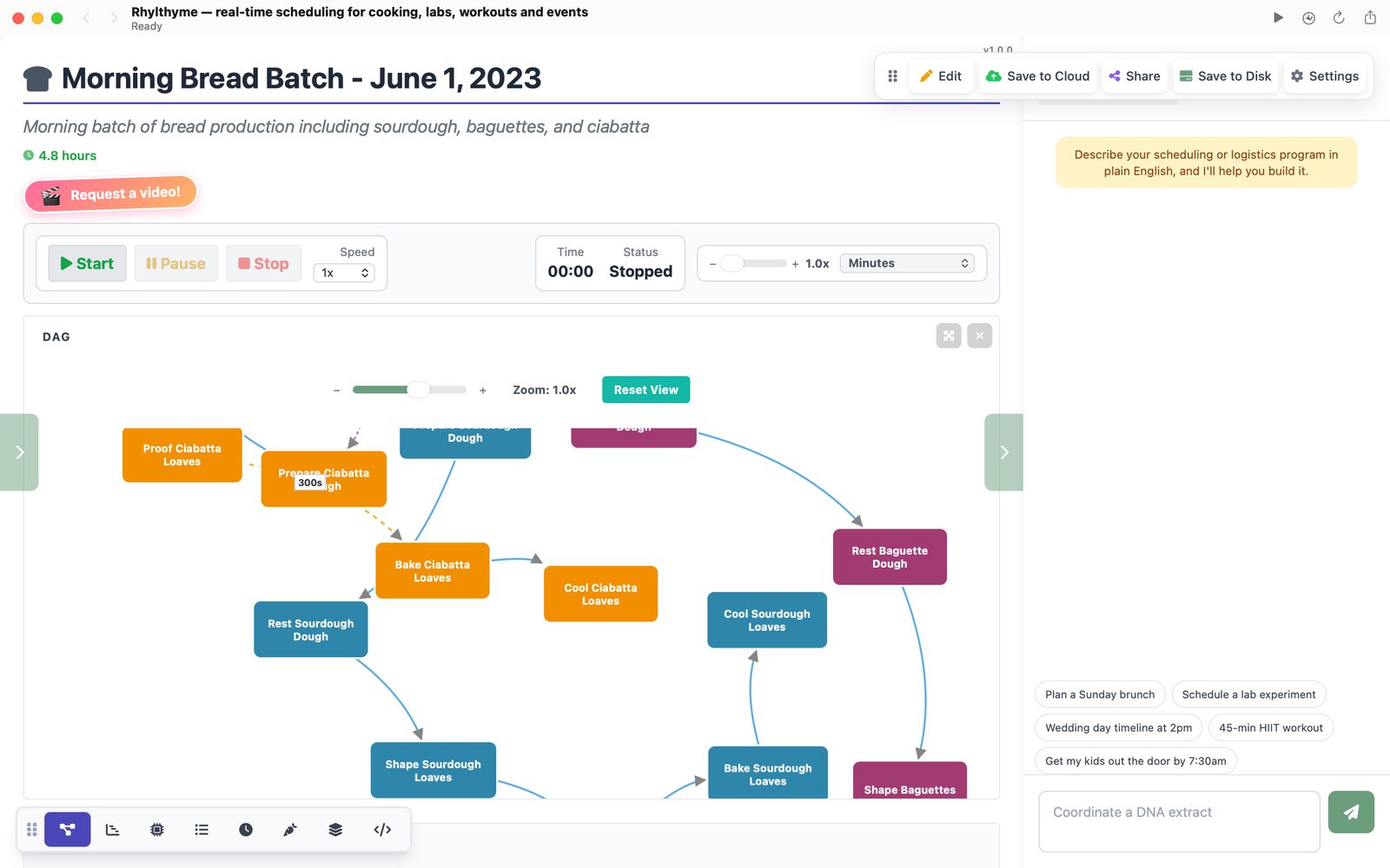 macOS app dependency graph view