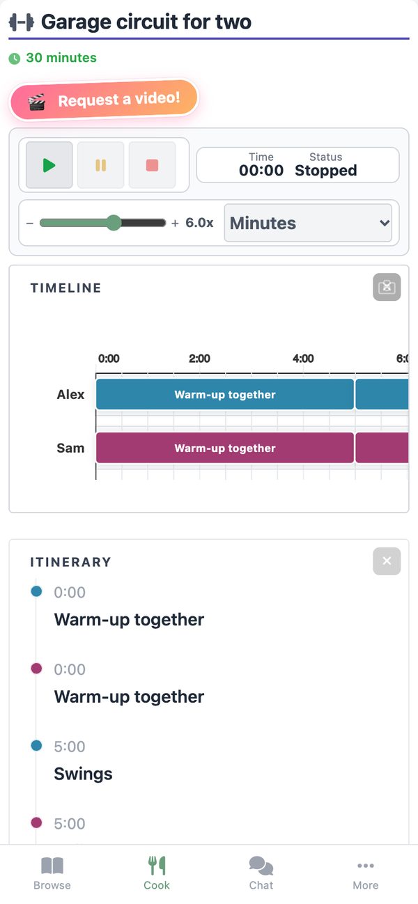 Mobile web timeline at 390px